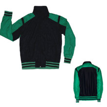 Yj-3001 preto verde Microfiber Sports Sport Jacket